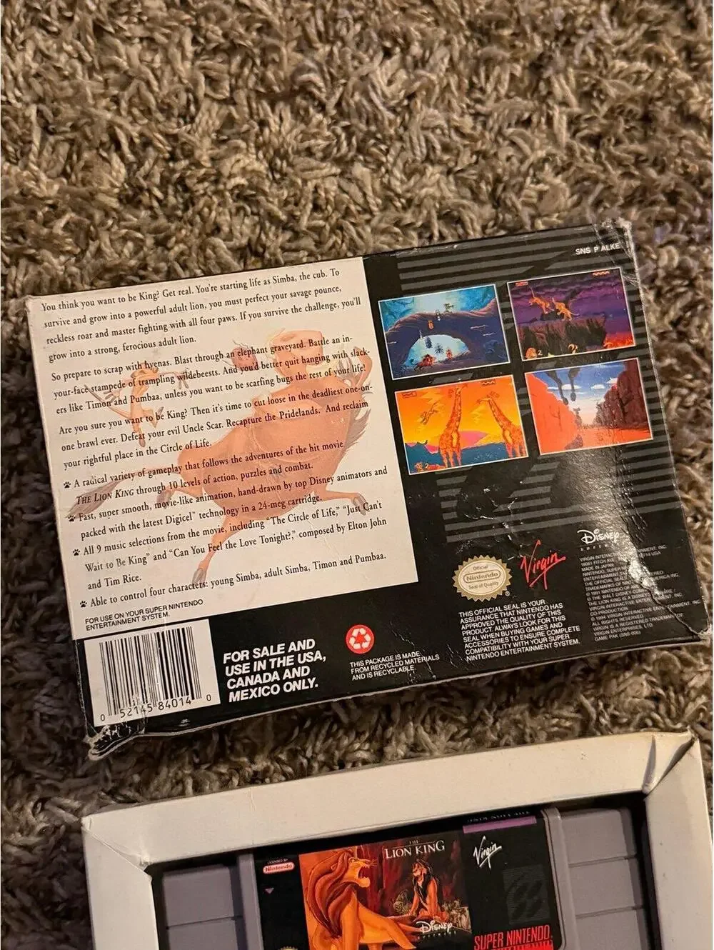 The Lion King for Super Nintendo